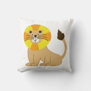 Coussin Lion souriant mignon pour être un ami