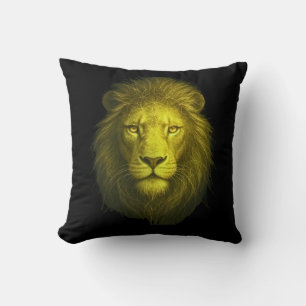 Coussin Lion Spirituel Éveillé • Puissance Intérieure & Id