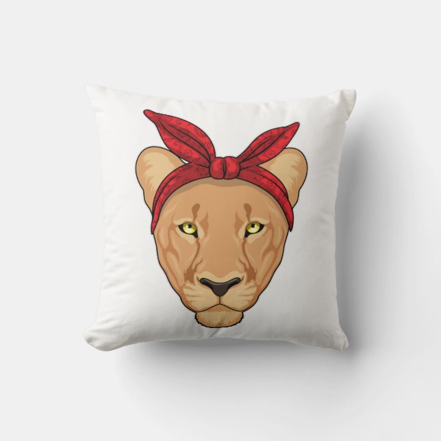Coussin Lioness with bandana (Recto)