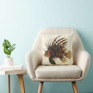 Coussin Lionfish Poisson, Vieille Marine Vie Océanique Ani