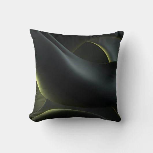 Coussin Liquid Chrome Abstract: Dark Iridescence (Recto)