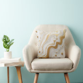 Coussin Liquide blanc avec des gouttes et une brillance do (Chaise)