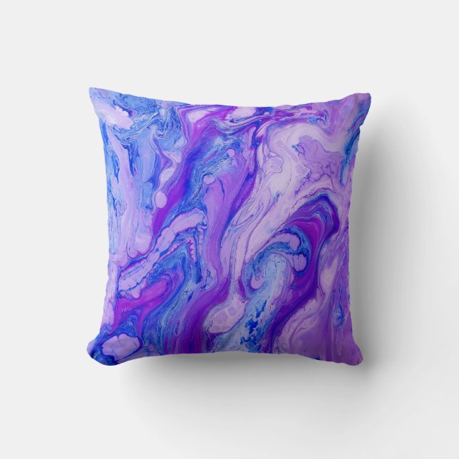 Coussin liquide psychédélique violet (Recto)
