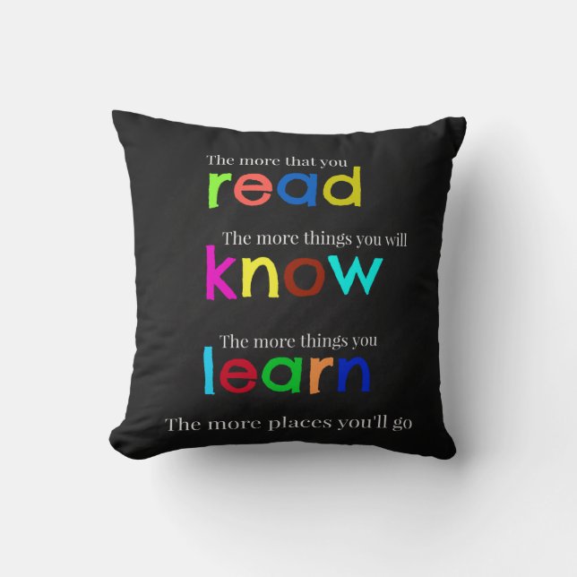 Coussin Lire et apprendre (Recto)