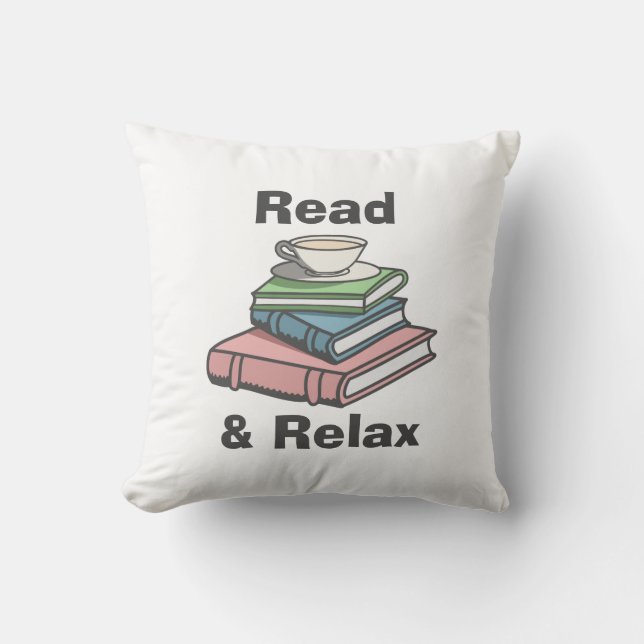Coussin Lire et se détendre (Recto)