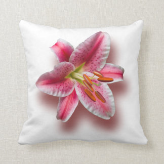 Coussin Lis simple rose d'astronome