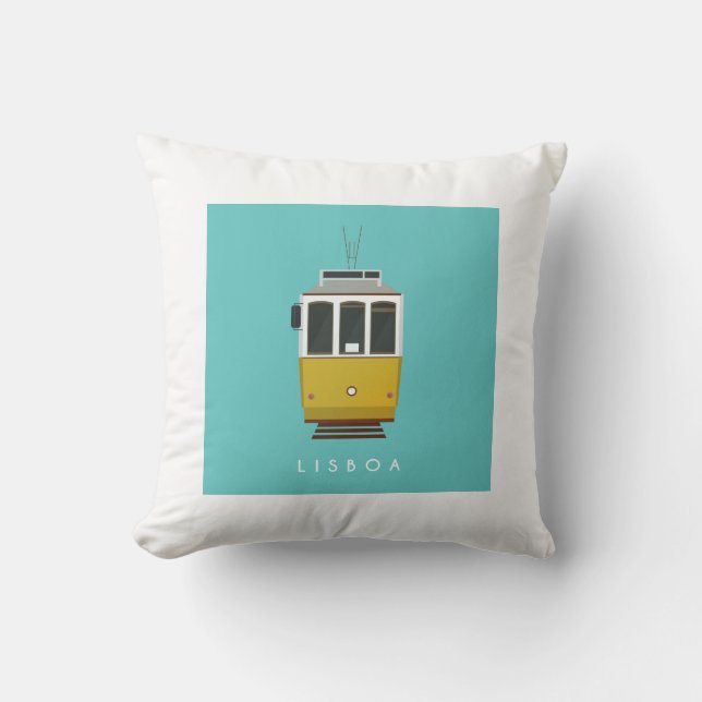 Coussin Lisbon Tram Pillow (Recto)