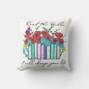 Coussin Lisez La Bible Florale
