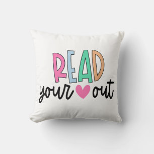 Coussin Lisez votre coeur en dehors mignon pour les enseig