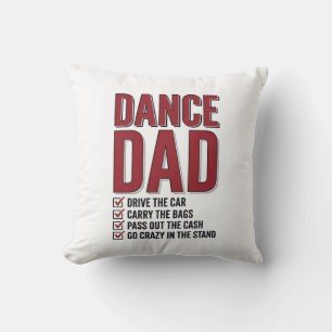 Coussin Liste de contrôle Dance Dad Design de gravure vint