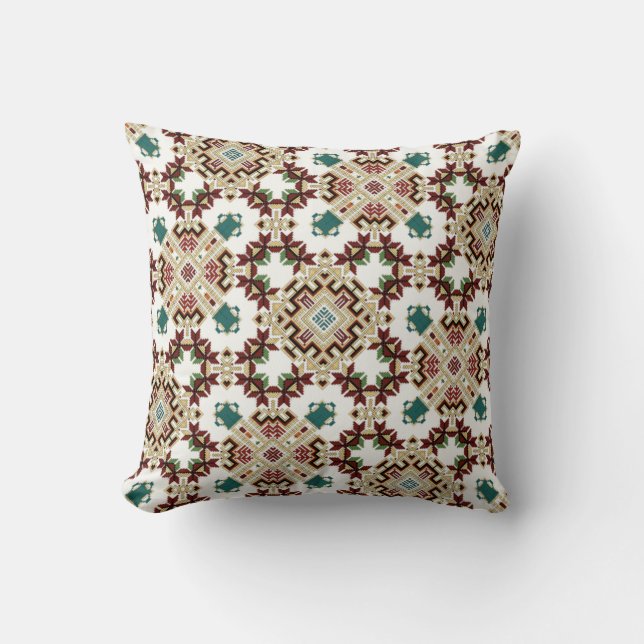 Coussin Liste géométrique joueuse (Recto)