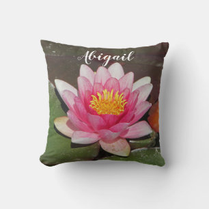 Coussin Lit d'eau rose vibre avec des coussinets de Lily P