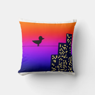 Coussin Little Bird dans la grande ville