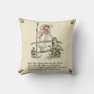 Coussin Little Bo-Peep : Nursery classique de Kate Greenaw