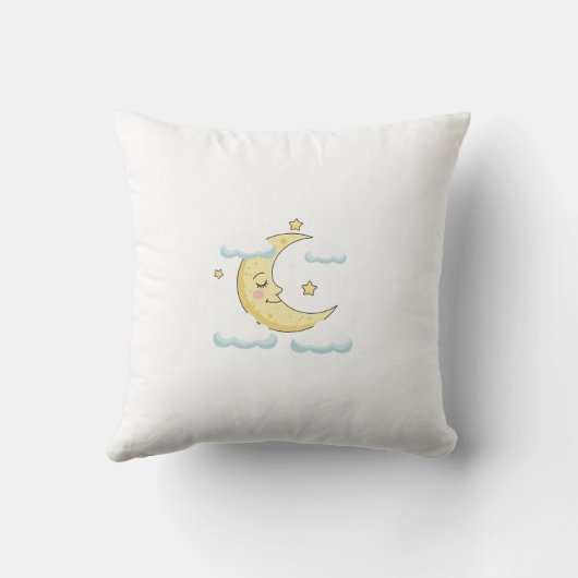 Coussin Little Dreamer Sleeping on Moon - Throw pillow (Verso)