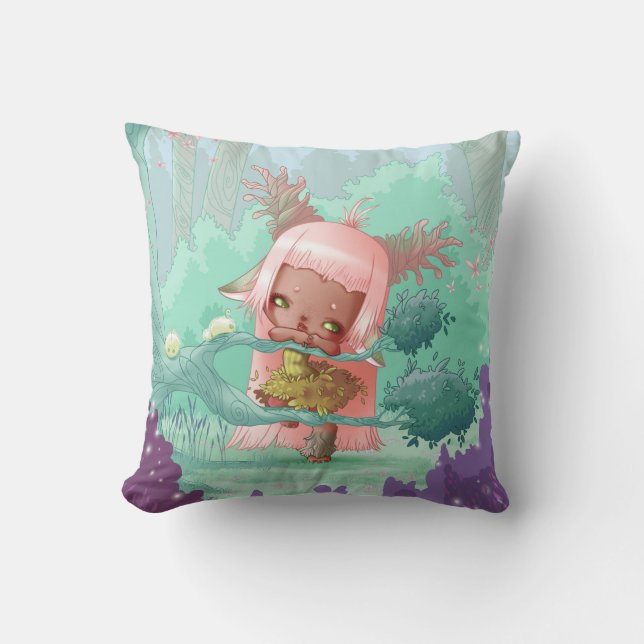 Coussin little girl deer (Recto)