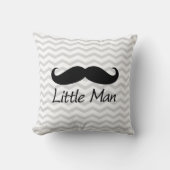 Coussin Little Man Mustache Chevron mignons Garçons (Recto)