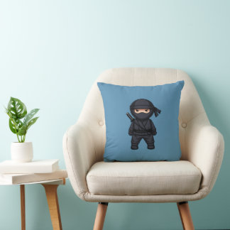 Coussin Little Ninja Warrior on Blue
