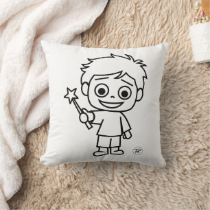 Coussin Little Phiri et baguette magique