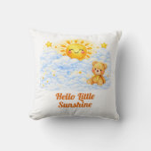Coussin Little Sunshine Baby Shower Theme Design (Recto)