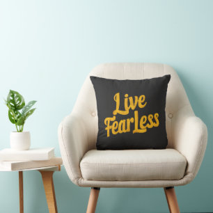 Coussin Live Fearless - Motivation