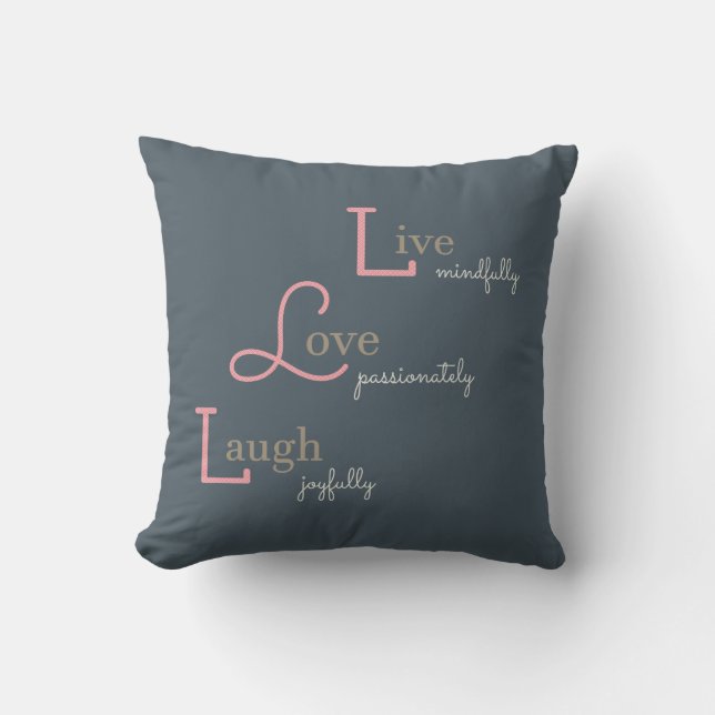Coussin Live Love Laugh (Recto)