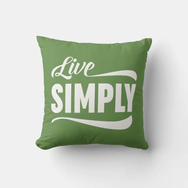 Coussin Live Simply Typographie (Recto)
