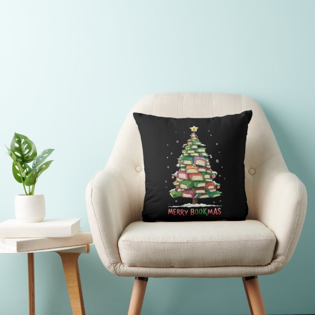 Coussin Livre de Noël Lover Tree Librairie Joyeux Bookmas (Chaise)