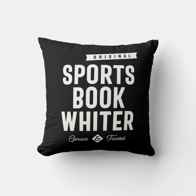Coussin Livre de sport Whiter Job Title Don (Recto)