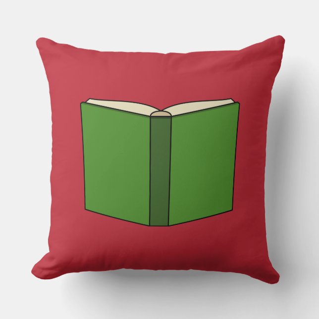 Coussin Livre vert de dessin (Recto)