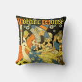 Coussin Livres de lecture de Mother Goose vintage pour enf (Recto)