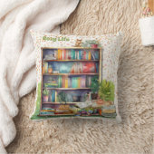 Coussin Livres et Amoureux de les chats Hygge Anniversaire (Couverture)