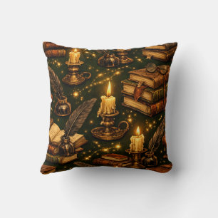 Coussin Livres Magiques de l'Académie Sombre Vintage
