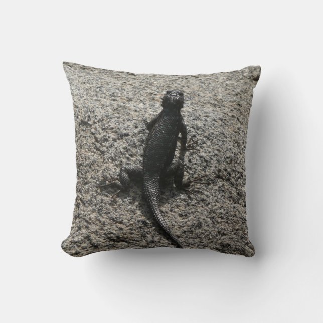 Coussin Lizard noir (Recto)