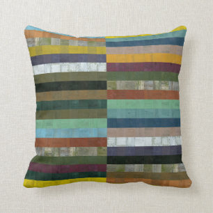 Coussin Ll abstrait en bois rustique