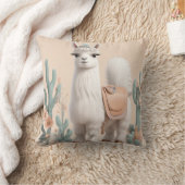 Coussin Llama à selle dans le désert (Couverture)