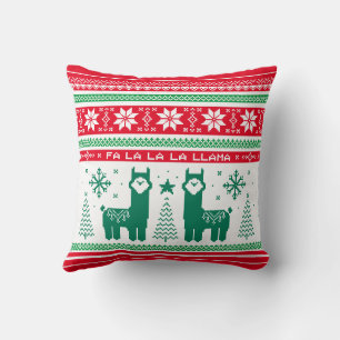 Coussin llama Holiday Ugly Sweat