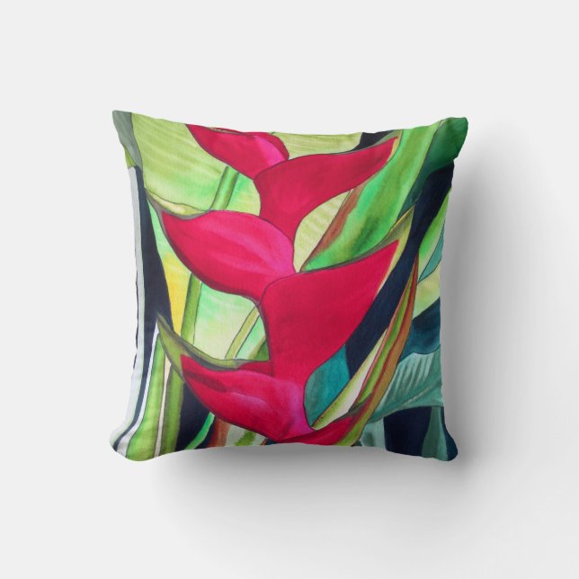 Coussin Lobster Claw Heliconia (Recto)