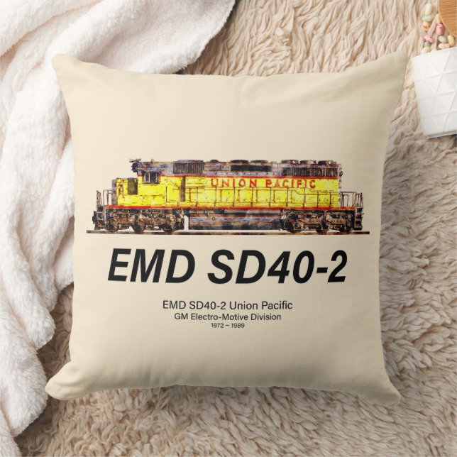 Coussin Locomotive diesel EMD SD40-2. Union Pacifique (Couverture)
