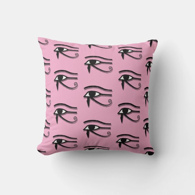 Coussin L'oeil de Horus Décor rose Motif (Recto)