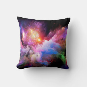 Coussin L'oeuvre Cloud de SlipperyJoe abstraite surre vibr