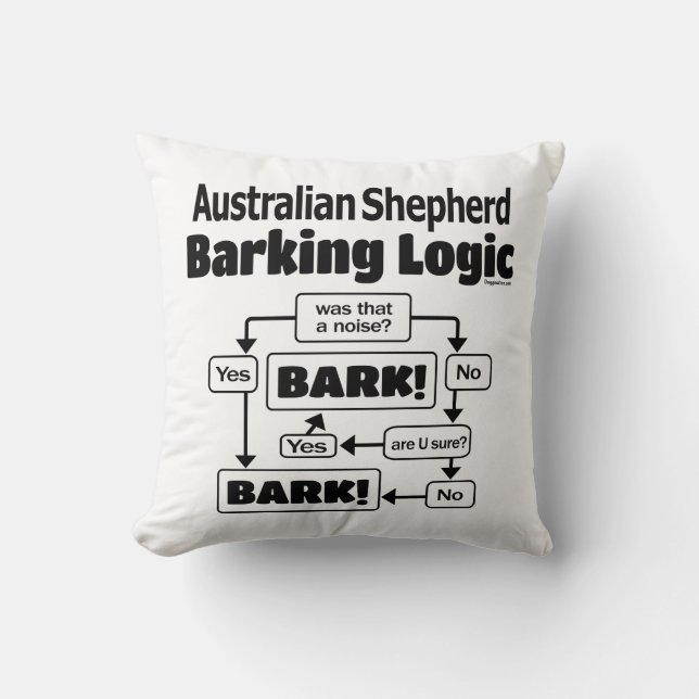 Coussin Logique australienne de berger d'aboiement (Recto)