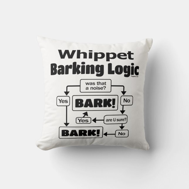 Coussin Logique d'écorçage Whippet (Recto)