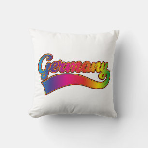 Coussin logo Allemagne arc-en-ciel