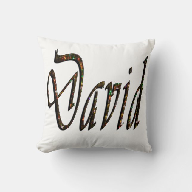 Coussin Logo David Nom, (Recto)
