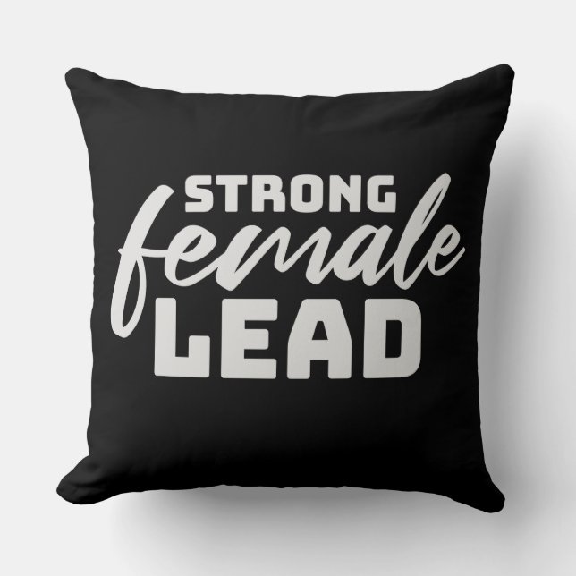 Coussin Logo de citation de renforcement féministe de prem (Recto)
