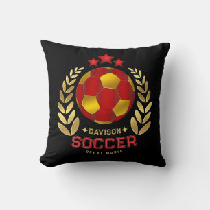 Coussin Logo de football à nom personnalisé