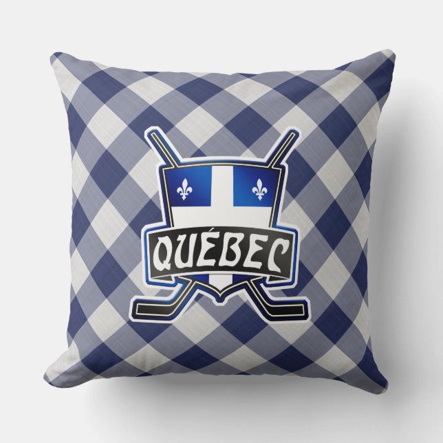 Coussin Logo de hockey Québec Pilote (Recto)
