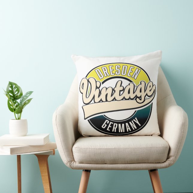Coussin logo de style vintage Dresde (Chaise)