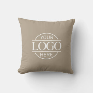 Coussin Logo d'entreprise de société corporative Taupe pro